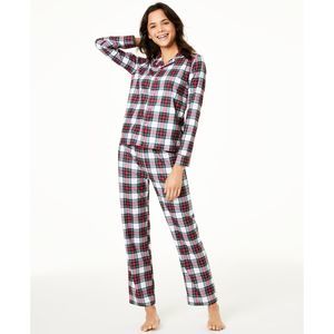 allbrand365 designer Matching Womens Stewart Plaid Pajama Set,Stewart Plaid,XXL